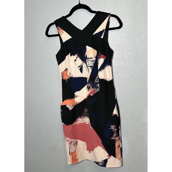 Le Château - Abstract Print Sleeveless Sheath Dress - Size XS - Picture 2 of 13